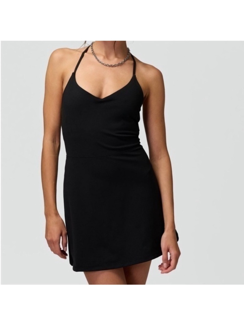 Spiritual Gangster Jet Active Dress- Built in Shorts -L